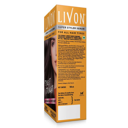 Livon Super Styler Serum For Hair Straightening