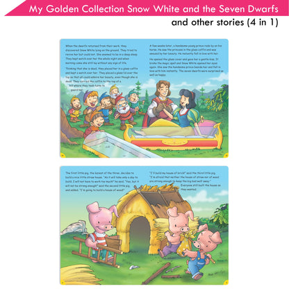 Jolly Kids My Golden Collection Volume 3 Snow White & The Seven Dwarfs & Other 4 in 1 Bedtime Stories| Ages 3-8 Year