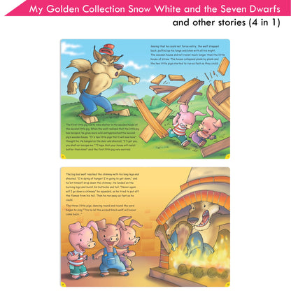 Jolly Kids My Golden Collection Volume 3 Snow White & The Seven Dwarfs & Other 4 in 1 Bedtime Stories| Ages 3-8 Year