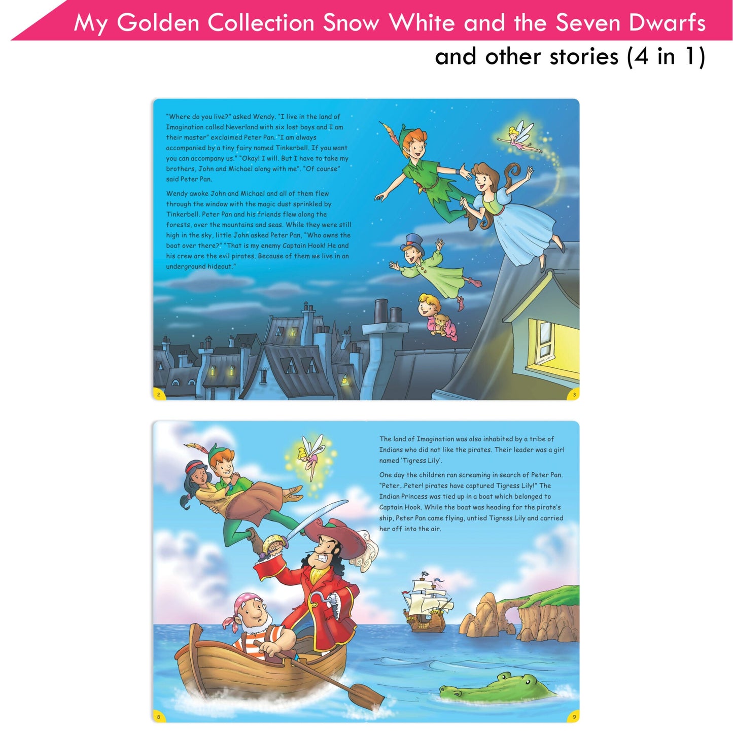 Jolly Kids My Golden Collection Volume 3 Snow White & The Seven Dwarfs & Other 4 in 1 Bedtime Stories| Ages 3-8 Year