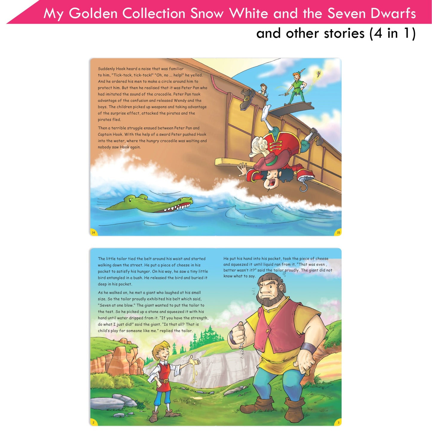 Jolly Kids My Golden Collection Volume 3 Snow White & The Seven Dwarfs & Other 4 in 1 Bedtime Stories| Ages 3-8 Year