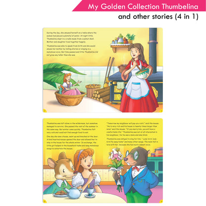 Jolly Kids My Golden Collection Volume 4 Thumbelina and Other 4 in 1 Stories| Bedtime Story Book for Kids Ages 3-8 Year