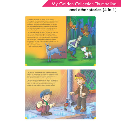 Jolly Kids My Golden Collection Volume 4 Thumbelina and Other 4 in 1 Stories| Bedtime Story Book for Kids Ages 3-8 Year