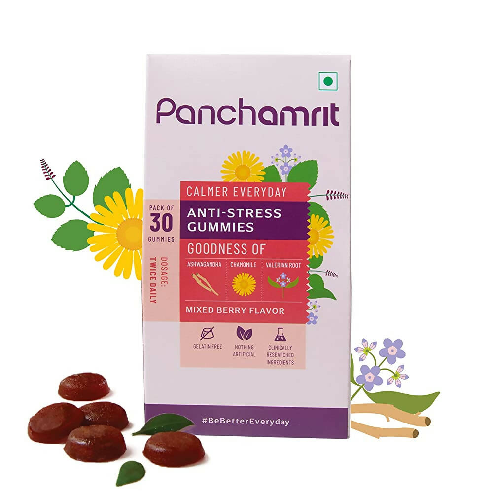 Panchamrit Anti-Stress Gummies- Mixed Berry Flavor -  USA 