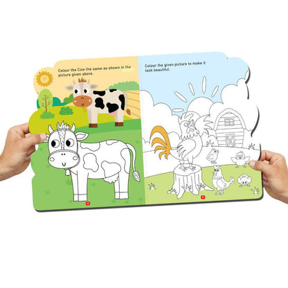 Dreamland Die-cut Activity and Colouring Books Pack- A Pack of 4 Books : Children Interactive & Activity Book