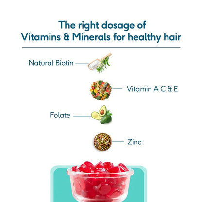 HK Vitals Hair Strength Biotin Gummies - Strawberry Flavor