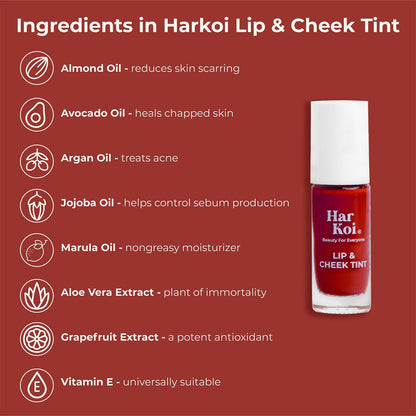 The Harkoi Lip & Cheek Tint- Red Brown