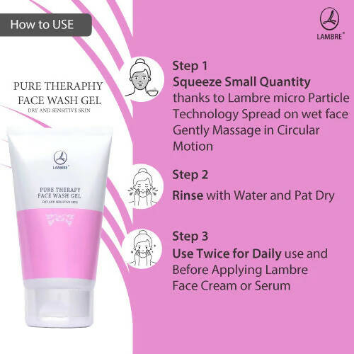 Lambre Pure Therapy Face Wash Gel for Dry & Sensitive Skin