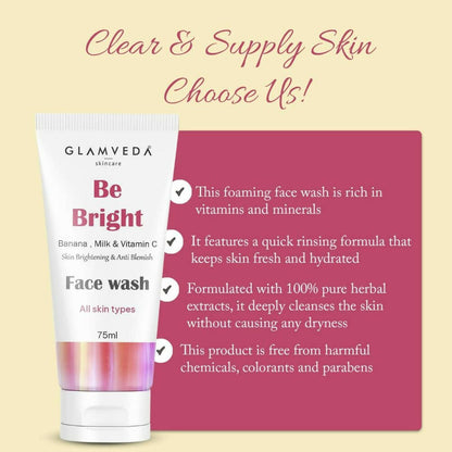 Glamveda Be Bright Skin Brighteing & Anti Blemish Face Wash