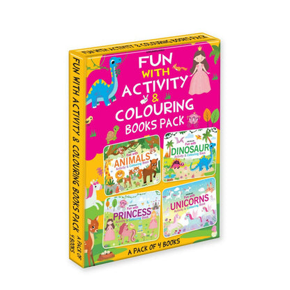 Dreamland Fun with Activity & Colouring Books Pack- A Pack of 4 Books : Children Interactive & Activity Book -  buy in usa 