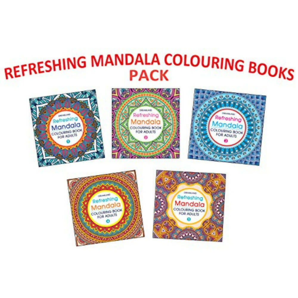 Dreamland Refreshing Mandala - Colouring Book for Adults (Pack) (5 Titles)