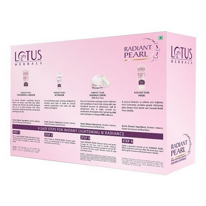 Lotus Herbals Radiant Pearl Cellular Lightening Facial Kit (170g)