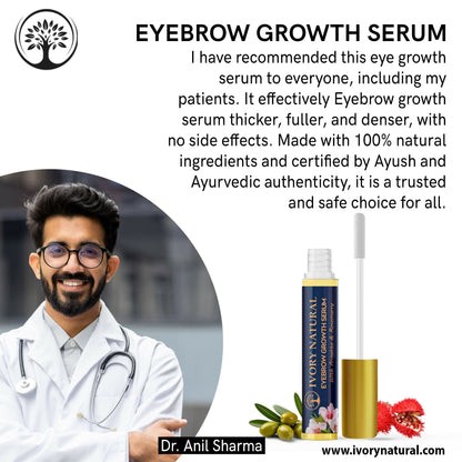 Ivory Natural Eyebrow Growth Serum - Lush Eyebrows For Both Men & Women