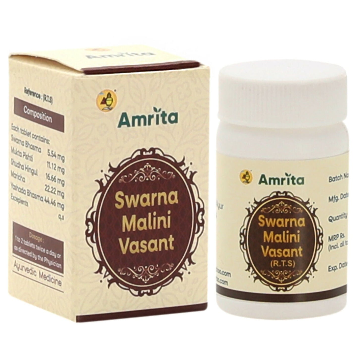 Amrita Swarna Malini Vasant Ras Tablets