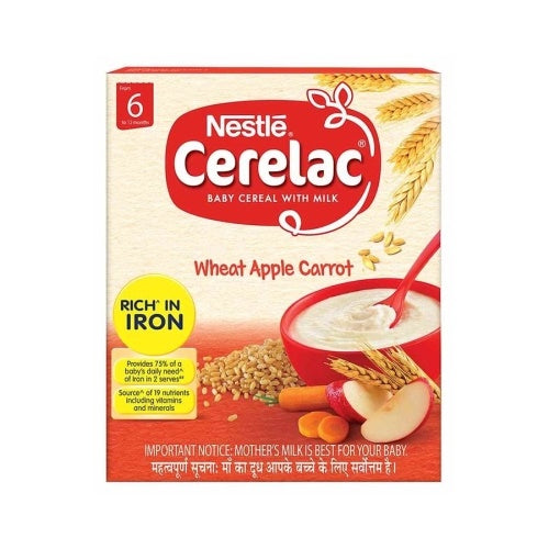 Nestle Cerelac Baby Cereal With Milk - Wheat Apple Carrot