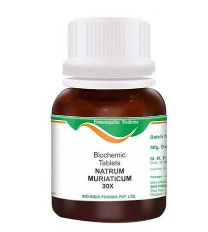 Bio India Homeopathy Natrum Muriaticum Biochemic Tablets