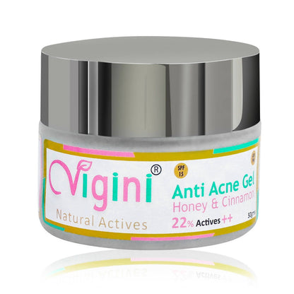 Vigini Natural Actives Anti Acne Face Day Night Gel for Men Women - BUDNEN