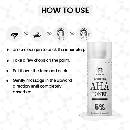 The Natural Wash Clarifying AHA Toner With 5% Glycolic & Lactic Acid