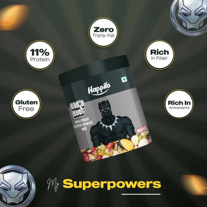Happilo Daily Dose Super Fitness Mix-Marvel Black Panther Edition