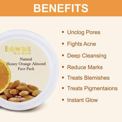 Bodyherbals Skin Brightening Orange Honey & Almond Face Pack