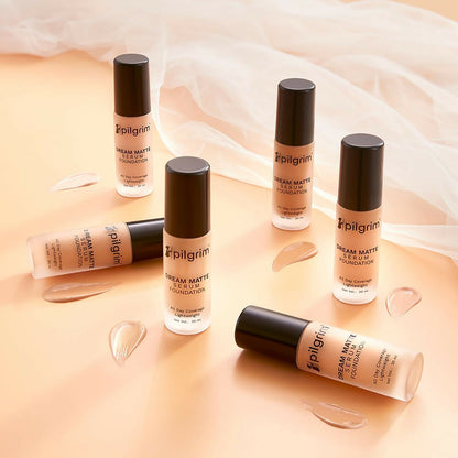 Pilgrim Dream Matte Serum Foundation With Matte & Poreless All Day Coverage Lightweight - Golden Beige