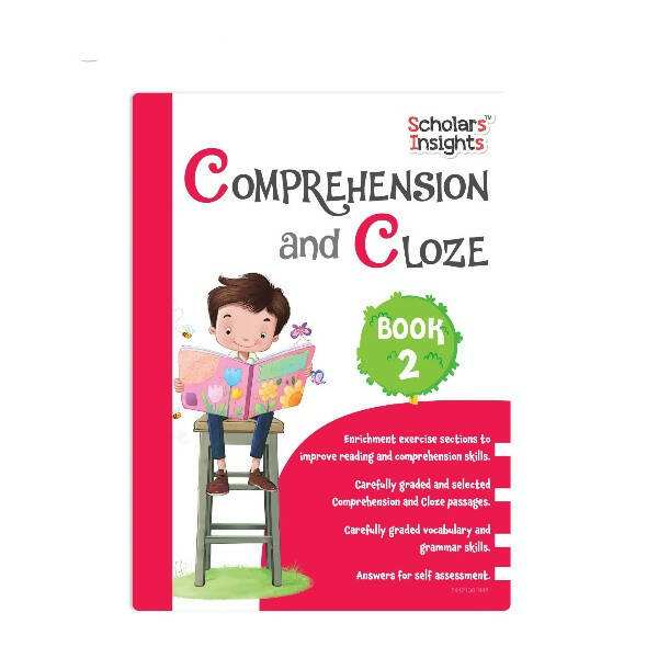 Scholars Insights Comprehension and Cloze Grade 2|English Vocabulary, Grammar Skill Book 2| Ages 7-8 Years -  buy in usa 