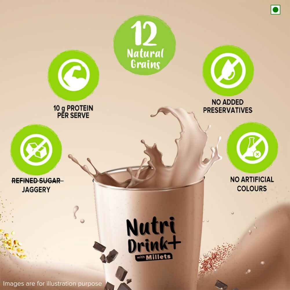 Tata Soulfull Nutri Drink+ With Millets - Cocoa Lite Flavor