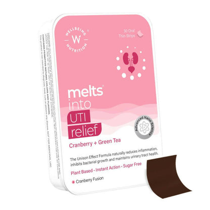 Wellbeing Nutrition Melts UTI Relief Oral Strips-Cranberry Fusion Flavor