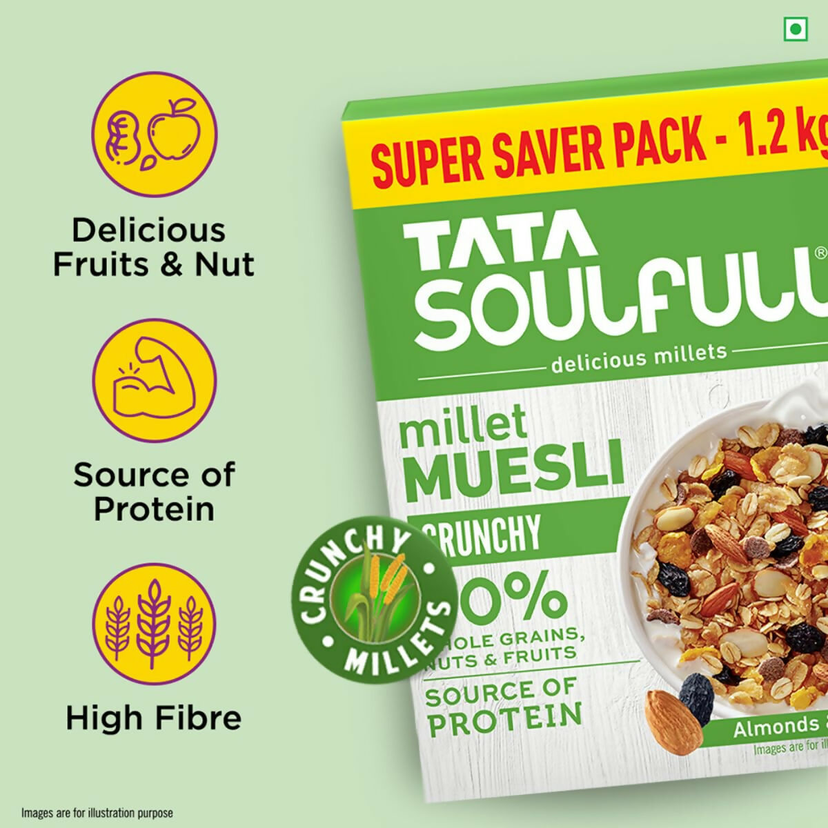 Tata Soulfull Millet Muesli Crunchy Breakfast Cereals