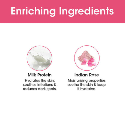 TAC - The Ayurveda Co. Indian Rose Body Lotion for Dry Skin with Milk Extract for Deep Nourishment & Moisturization