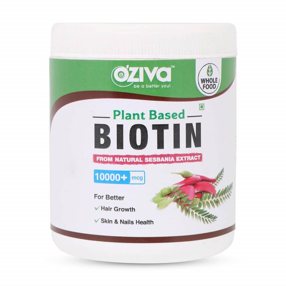 OZiva Plant Based Biotin (10,000+ mcg)