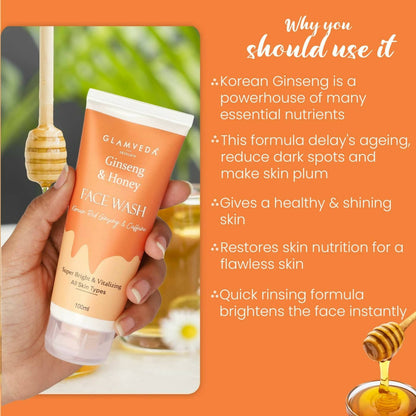 Glamveda Korean Ginseng & Honey Vitalizing Face Wash