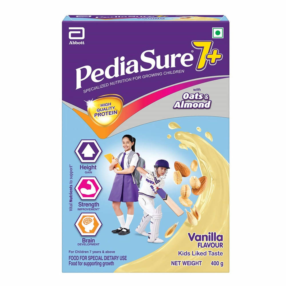 Pediasure 7 Plus Oats & Almond Nutrition Drink Powder Vanilla Flavour -  USA, Australia, Canada 