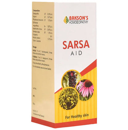 Bakson's Homeopathy Sarsa Aid Syrup - buy in USA, Australia, Canada