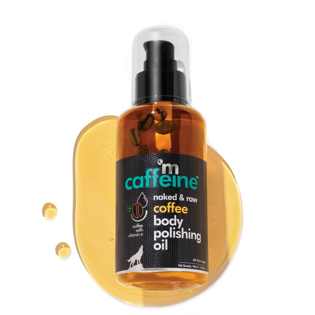 mCaffeine Raw Coffee Body Polishing Oil - BUDNE