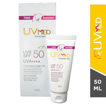 Uvmed Tinted Sunscreen Gel With SPF 50