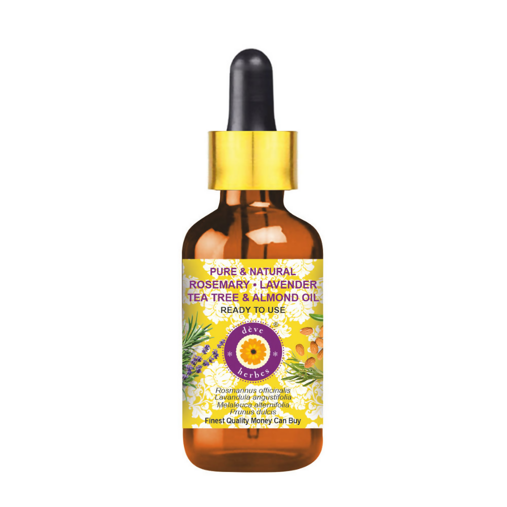 Deve Herbes Pure And Natural Rosemary Lavender Tea Tree & Almond Oil