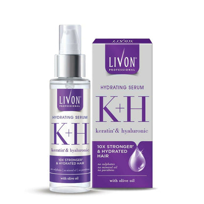 Livon Professional Hydrating Serum With Keratin, Hyaluronic & Olive Oil