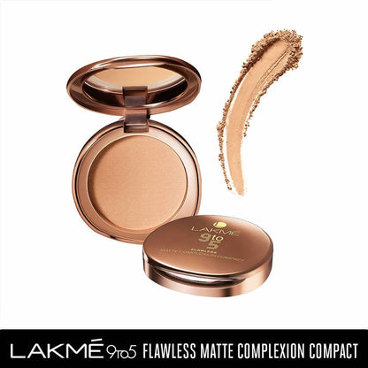 Lakme 9 To 5 Flawless Matte Complexion Compact - Melon