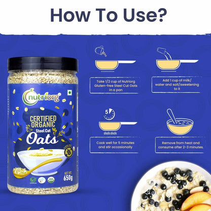 Nutriorg Certified Organic Steelcut Oats