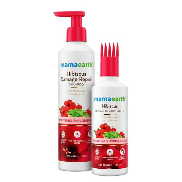 Mamaearth Hibiscus Damage Repair Cleanse & Nourish Hair Combo