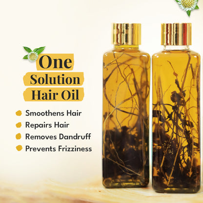 Veda Ayurvedic Cold Pressed Hair Oil - Ayurvedic Jadi Butis Infused Oil