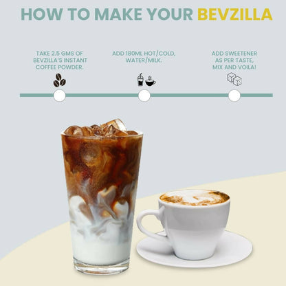 Bevzilla Instant Coffee Powder (French Vanilla Flavour)