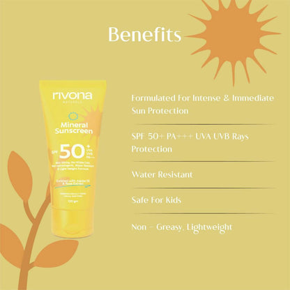 Rivona Naturals Mineral Sunscreen with Spf 50