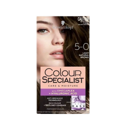 Schwarzkopf Colour Specialist Permanent Hair Colour - 5.0 Light Natural Brown