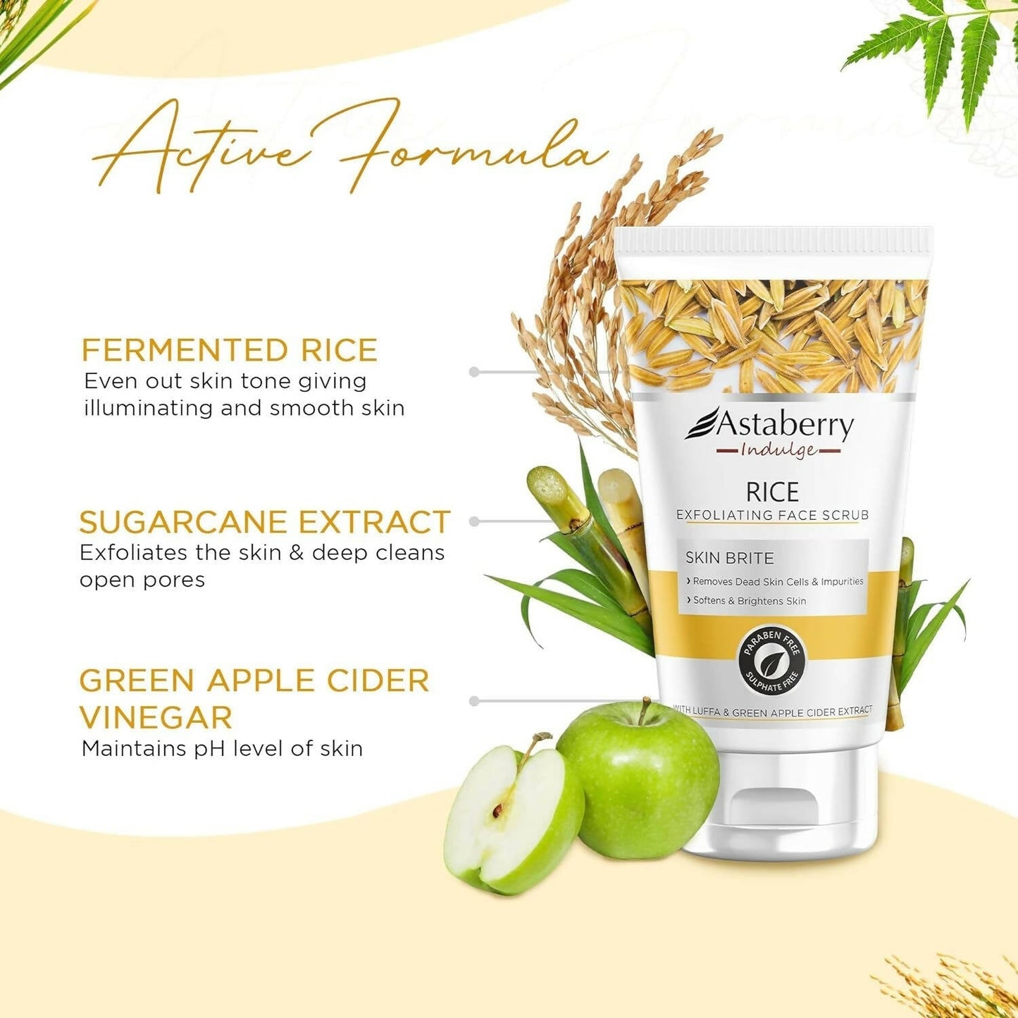 Astaberry Indulge Rice Exfoliating Face Scrub