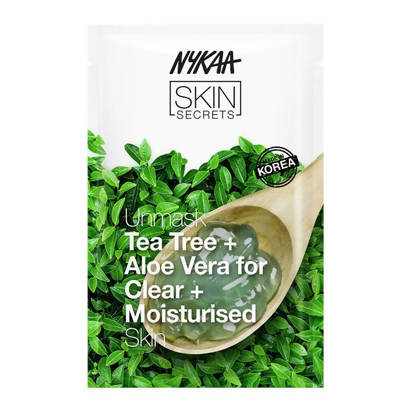 Nykaa Skin Secrets Indian Rituals Tea Tree + Aloe Vera Sheet Mask For Clear & Moisturised Skin