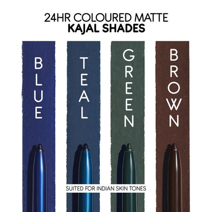 Kay Beauty 24HR Coloured Matte Kajal - Blue