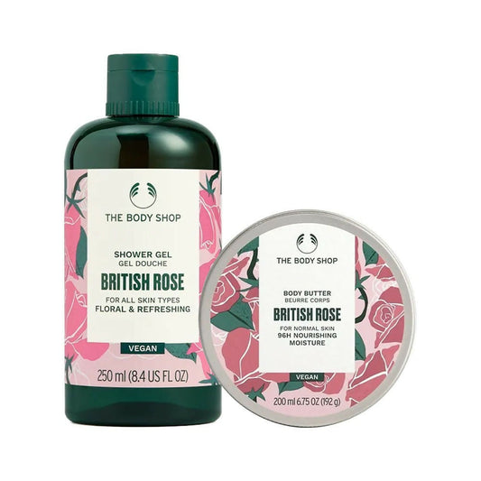 The Body Shop British Rose Shower Gel & Body Butter Combo