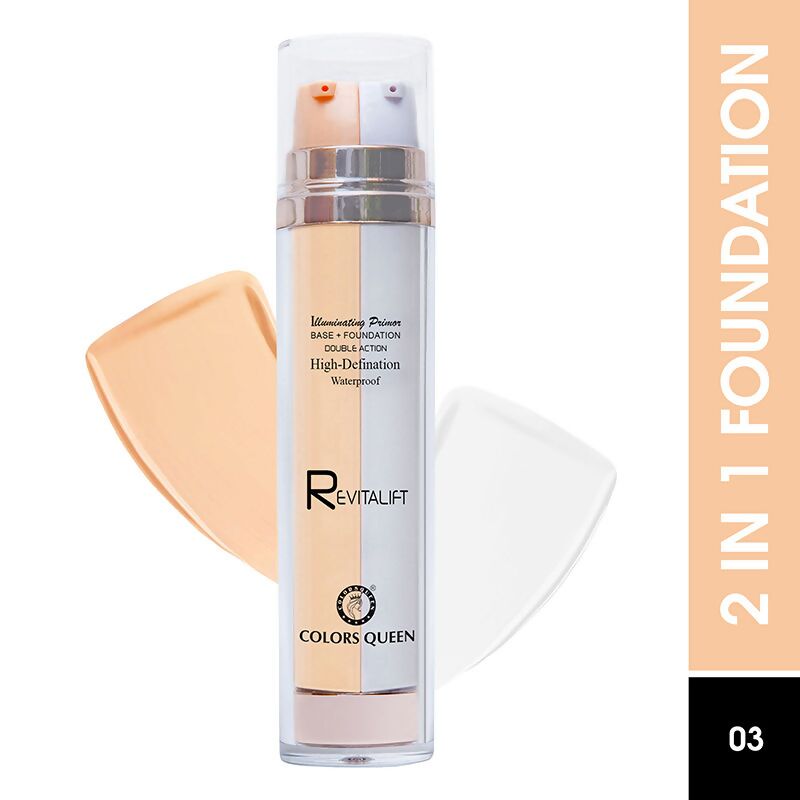 Colors Queen Revitalift Illuminating Primer Base + Foundation - 03 Sheer Ivory